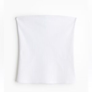 Classic White Ribbed Women's Top
